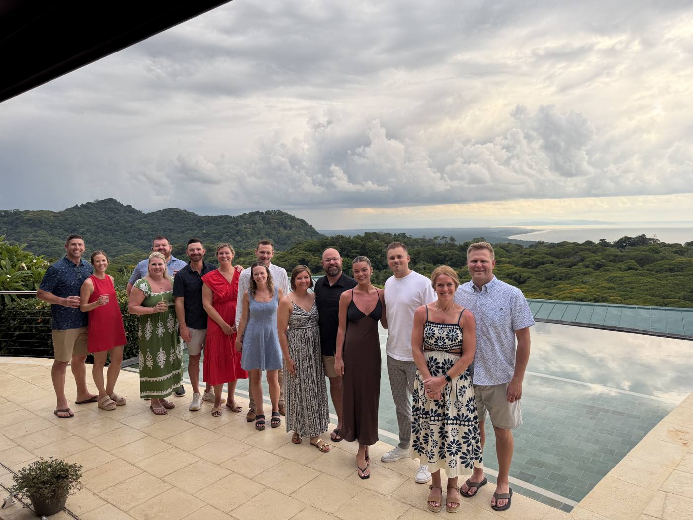 Couples trip group at the villa