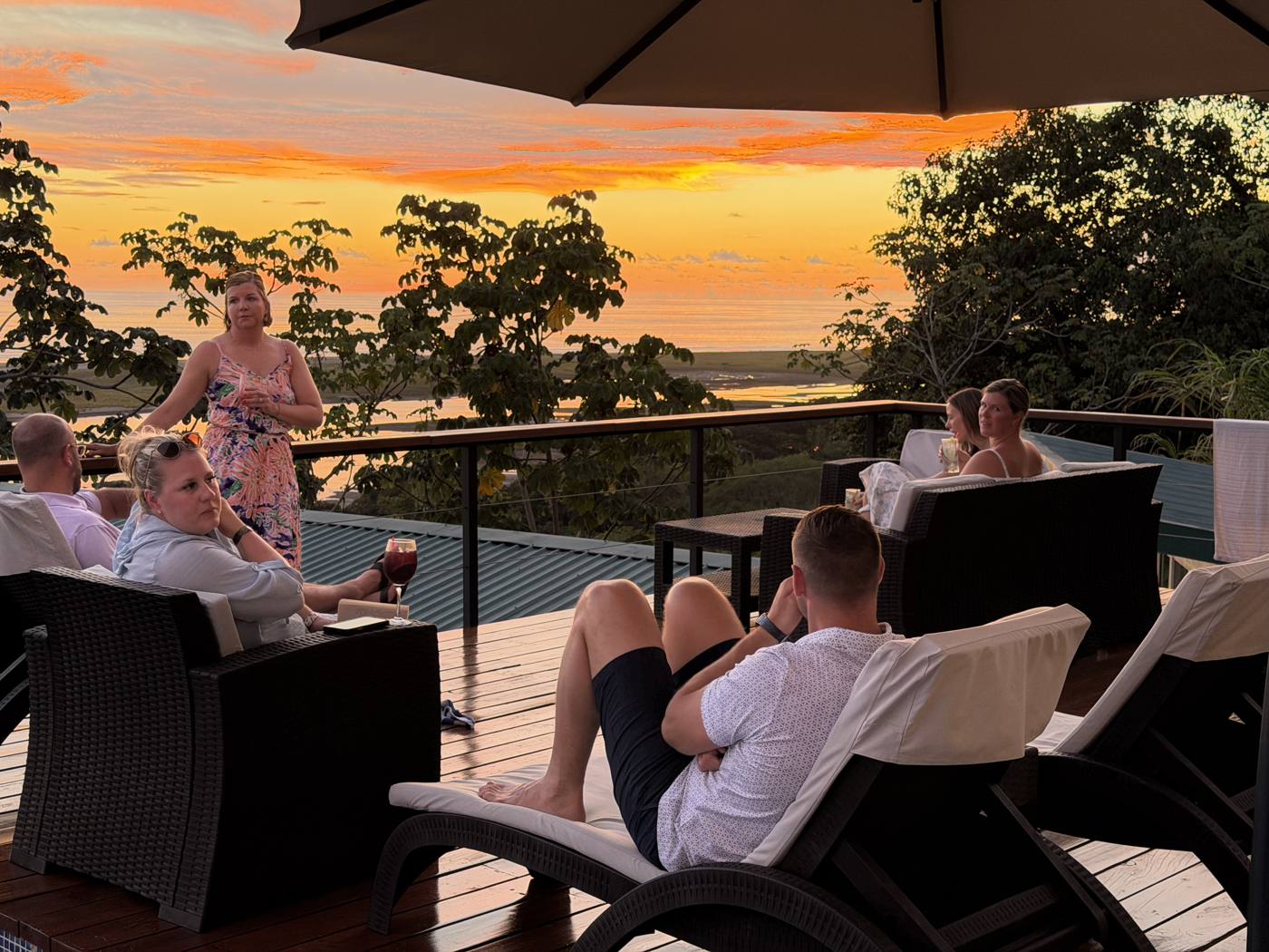 Sunset on the deck
