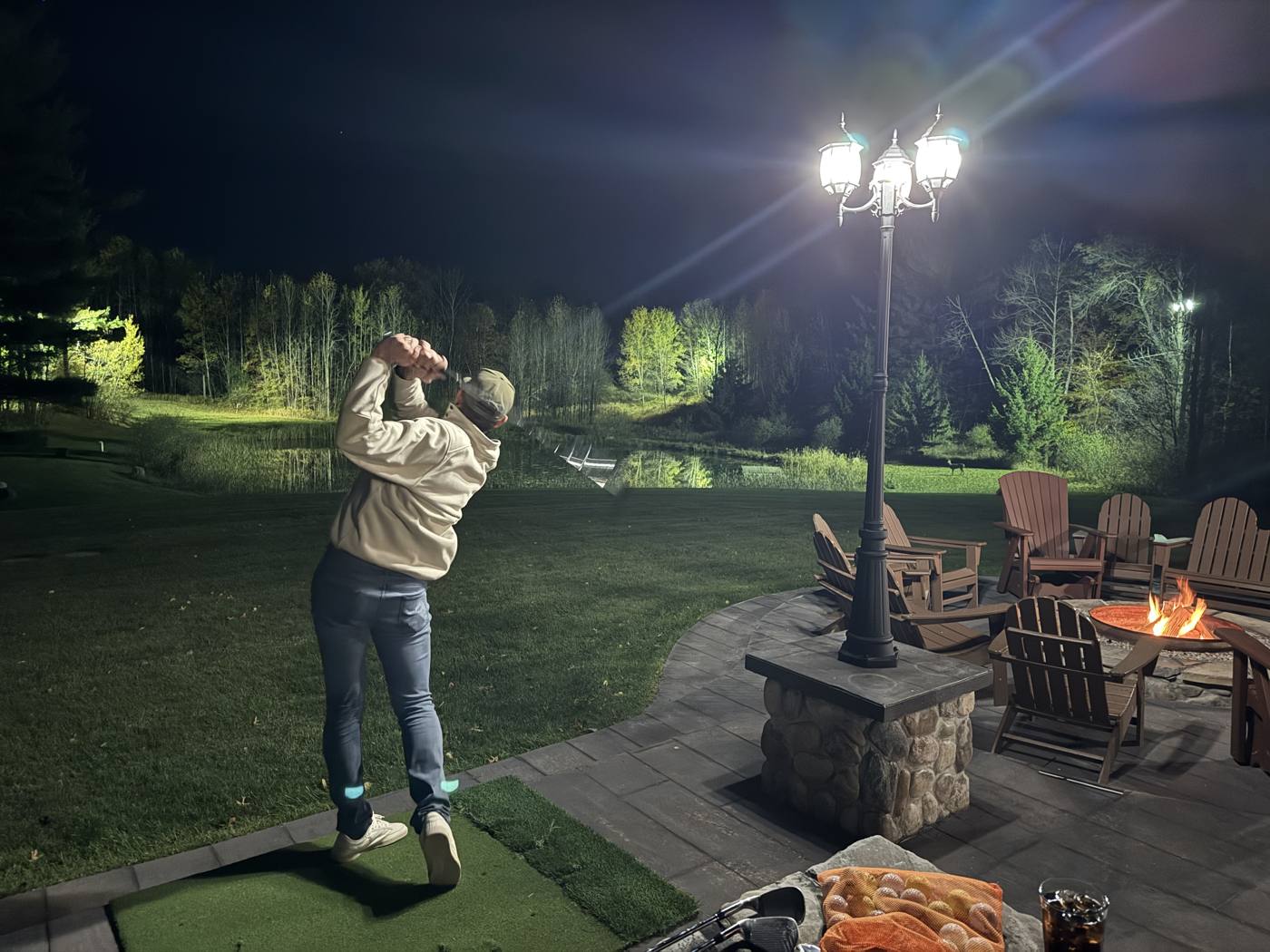 Night range at the lodge