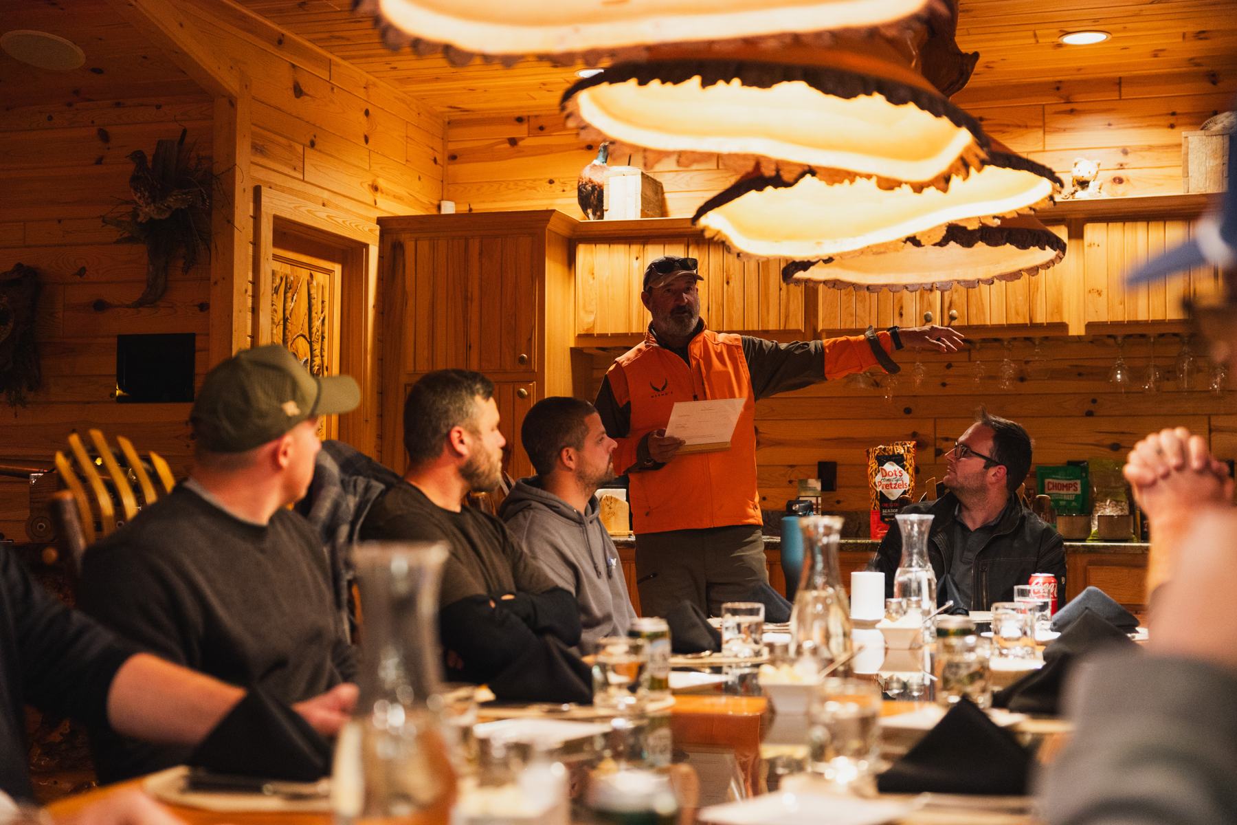 Guest speaker at a retreat dinner
